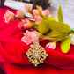Mehandi Plated Pastel Stone Statement Ring for Women - Achyutara