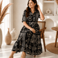 Midnight Monochrome Printed Maxi Dress - Achyutara
