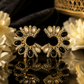 Midnight Royale Statement Earrings Black for Women - Achyutara