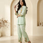 Mint Bloom Embroidered Co-ord Set - Achyutara