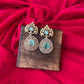Mint Green Kundan Teardrop Statement Earrings for Women - Achyutara