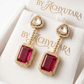 Moissanite Polki Doublet Stone Drop Earrings - Achyutara
