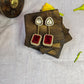 Moissanite Polki Doublet Stone Drop Earrings - Achyutara