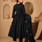 Noir Bloom Embroidered Anarkali Kurta Set - Achyutara