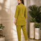 Olive Bloom Embroidered Co-ord Set - Achyutara