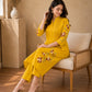 Olive Green Floral Embroidered Straight Kurta Set - Achyutara