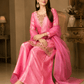 Rosé Glow Embroidered Kurta Palazzo Set - Achyutara