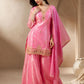 Rosé Glow Embroidered Kurta Palazzo Set - Achyutara