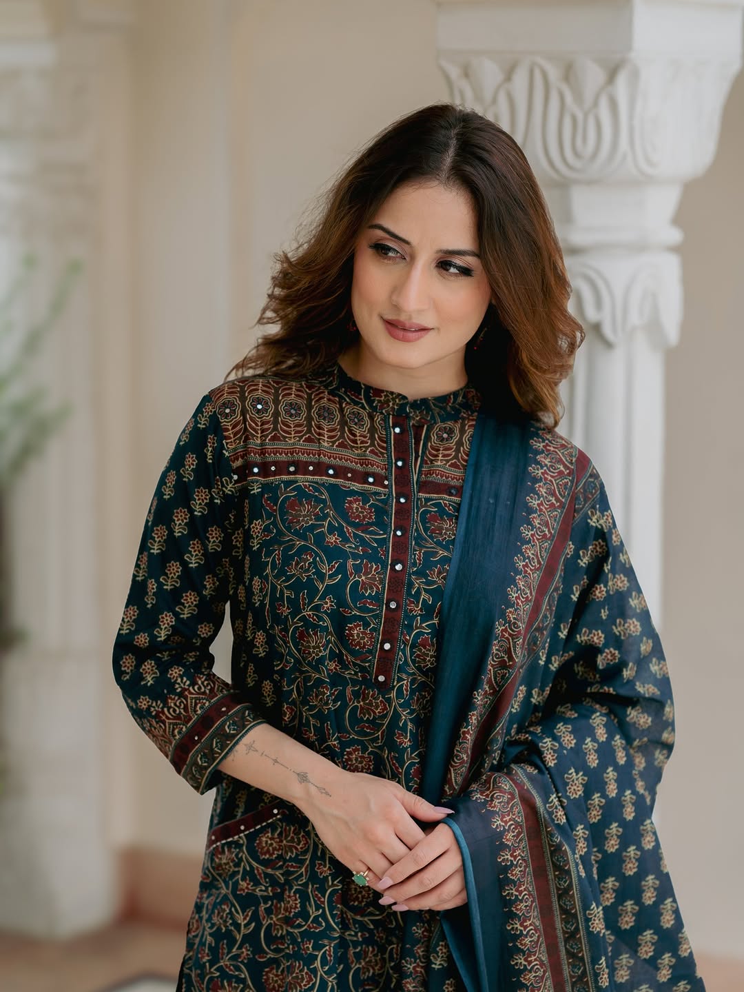 Royal Maroon Embroidered Kurta Set - Achyutara