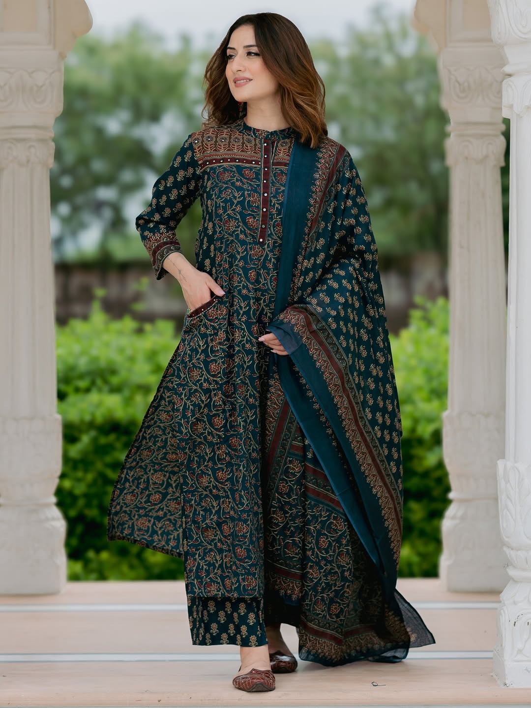 Royal Maroon Embroidered Kurta Set - Achyutara