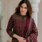 Royal Maroon Embroidered Kurta Set - Achyutara