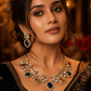 Royal Multicolor Stone Choker Necklace Set - Achyutara