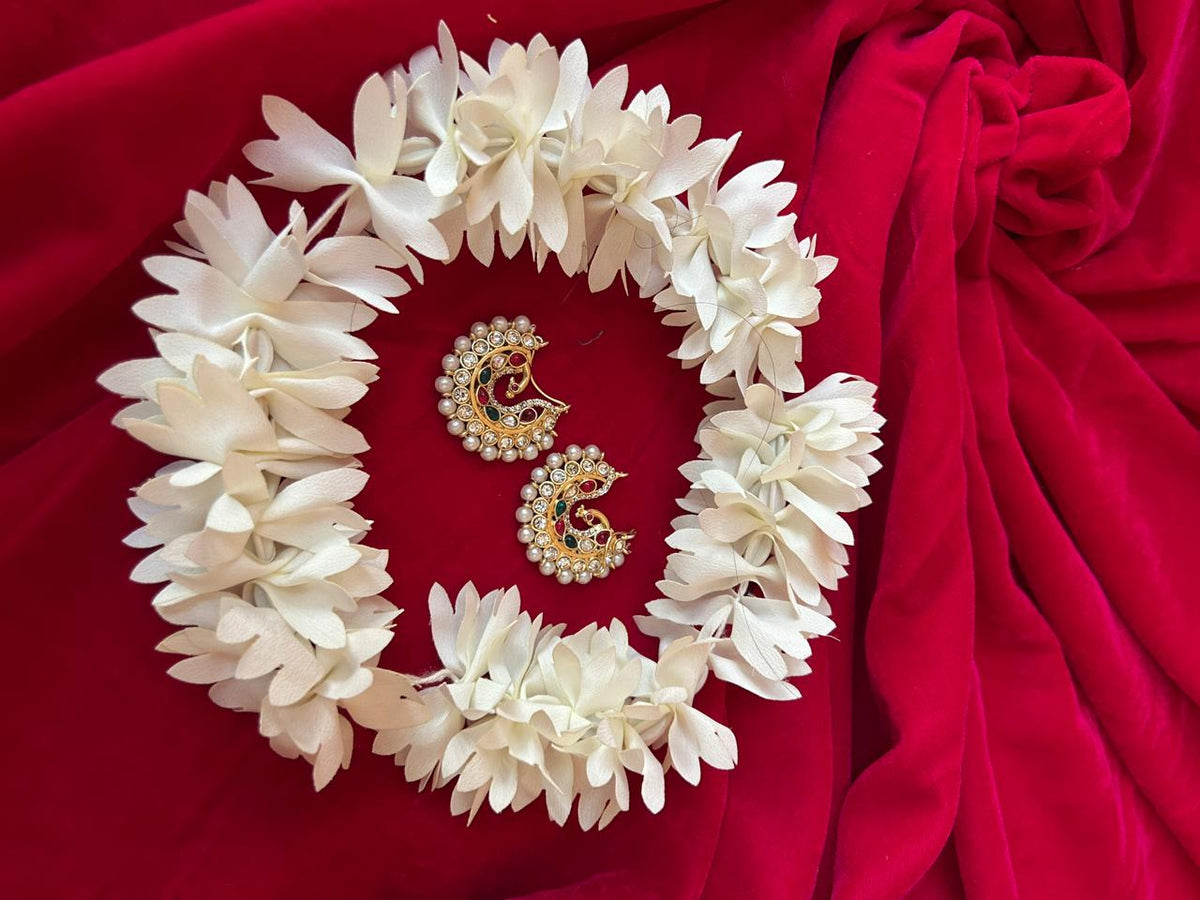 Royal Pearl Kundan Chandbali Earrings for Women - Achyutara
