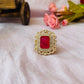 Royal Ruby Stone Adjustable Cocktail Ring - Achyutara