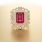 Royal Ruby Stone Adjustable Cocktail Ring - Achyutara
