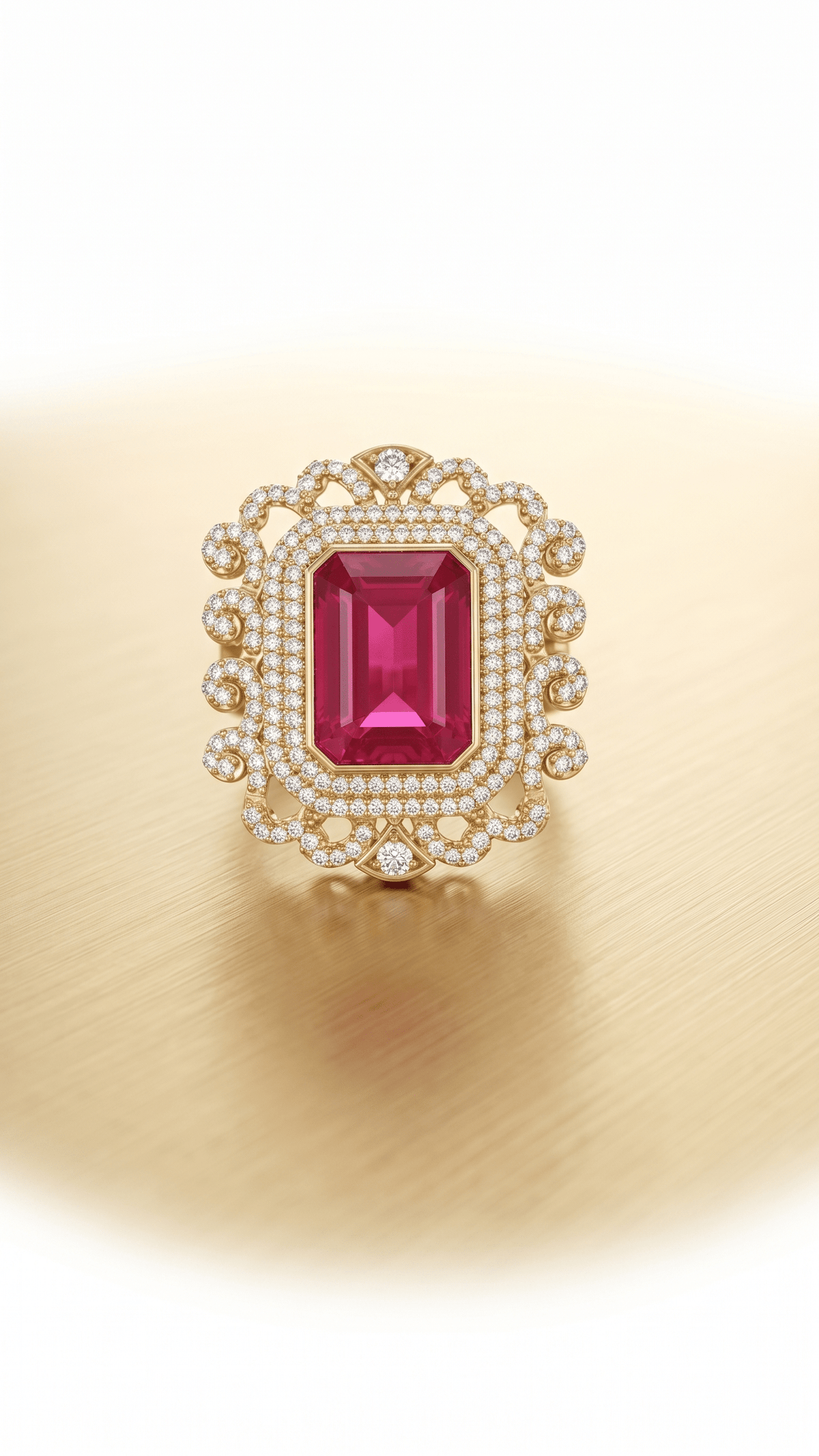 Royal Ruby Stone Adjustable Cocktail Ring - Achyutara