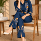 Rust Orange Floral Embroidered Co-Ord Set - Achyutara