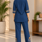 Rust Orange Floral Embroidered Co-Ord Set - Achyutara