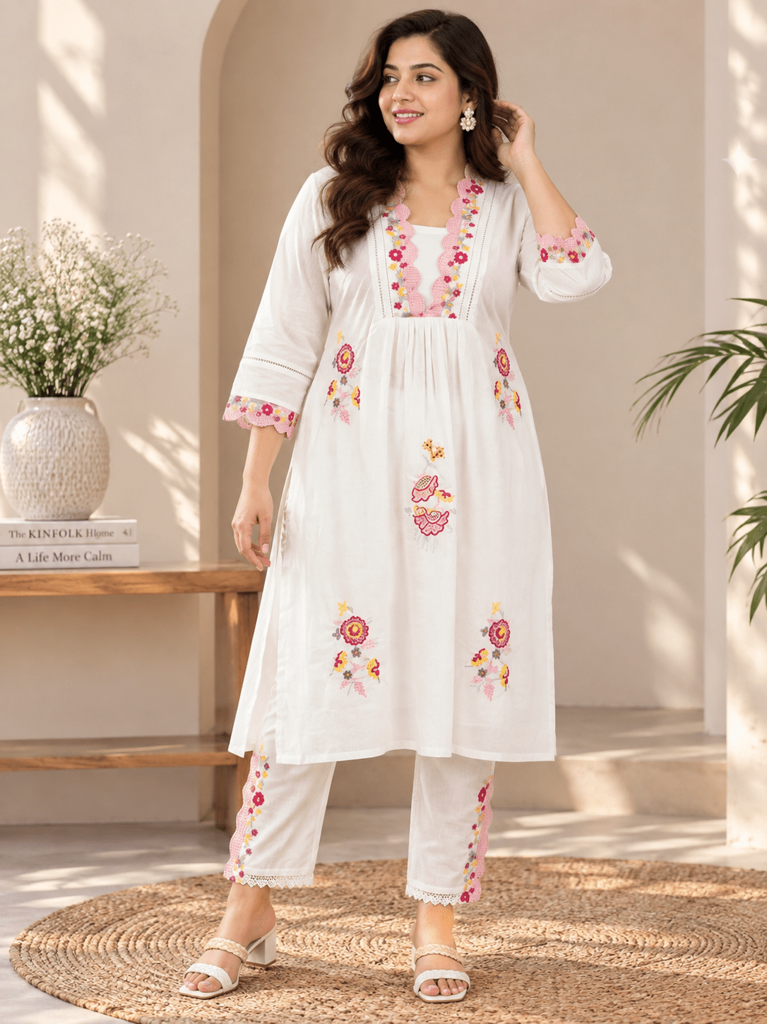 Soft Rose Floral Co-ord Set - Achyutara