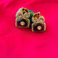 Traditional Gold-Plated Kundan Stone Stud Earrings - Achyutara