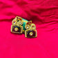 Traditional Gold-Plated Kundan Stone Stud Earrings - Achyutara