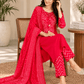 Vibrant Pink Bandhani Printed 3-Piece Kurta Set with Dupatta - Achyutara