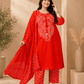 Vibrant Pink Bandhani Printed 3-Piece Kurta Set with Dupatta - Achyutara