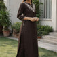 Wine Elegance Embroidered Kurta Set