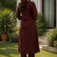 Wine Elegance Embroidered Kurta Set - Achyutara
