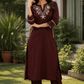 Wine Elegance Embroidered Kurta Set - Achyutara