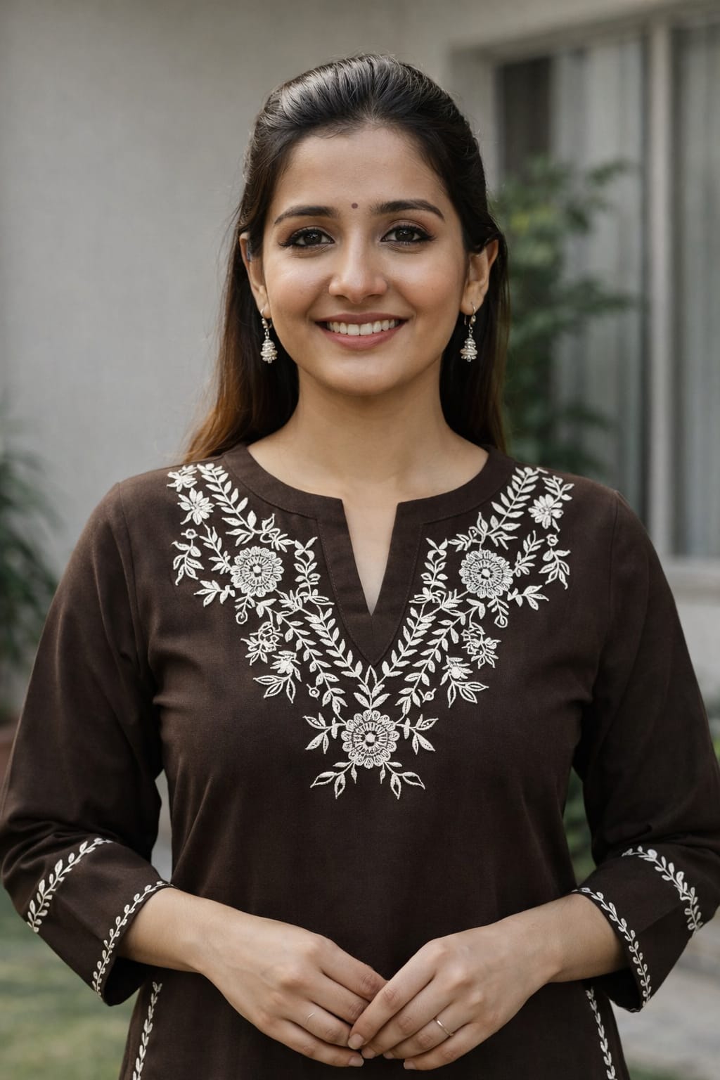 Wine Elegance Embroidered Kurta Set - Achyutara