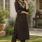 Wine Elegance Embroidered Kurta Set - Achyutara